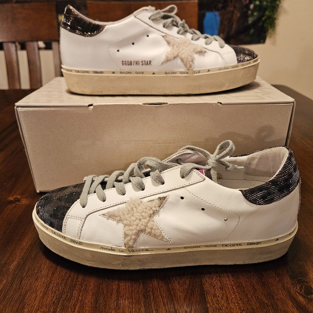Golden Goose Hi Star- Leopard Shearling